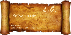 Léva Ottó névjegykártya